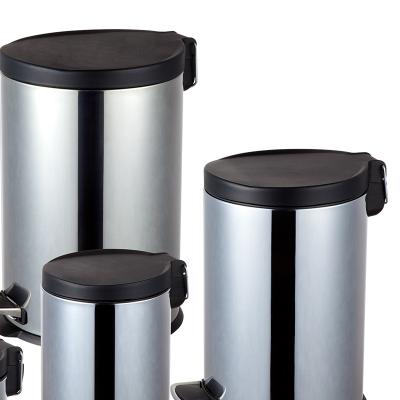 5L Stainless Steel Round Pedal Dustbin