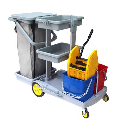 Janitor Cart With Mop Bucket