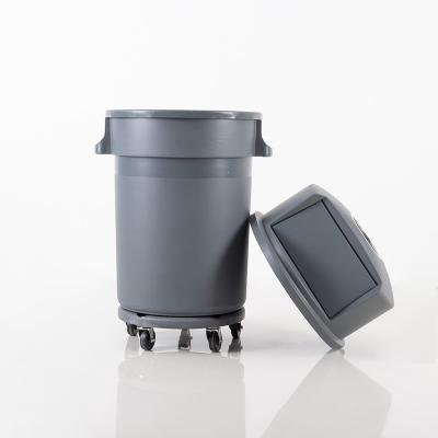 120L Circular garbage can with ashtray Outdoor Bin