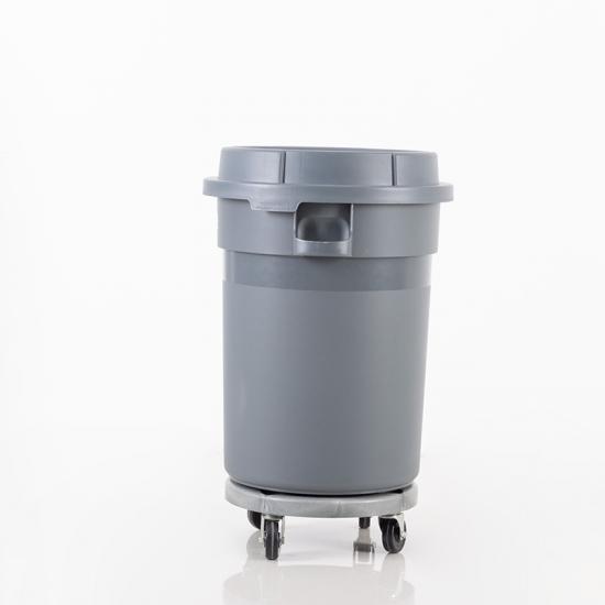  fashionable appearance design big bucket mouth convenient to throw rubbish 80L gray colour plastic garbage waste trash bins