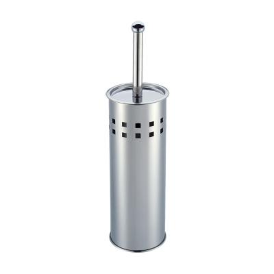 Stainless Steel Bathroom Cleaning Round Toilet Brush Holder With Plastic Bottom Mirror Or Satin Finished Brush Holder