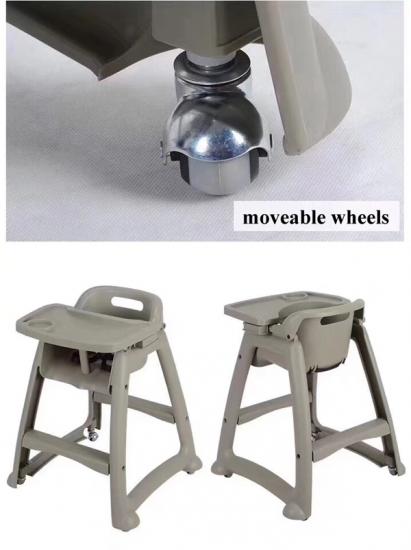 Plastic Movable Baby Dinning Chair