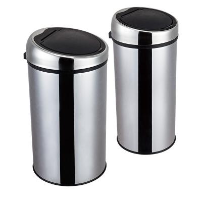  Push Door Large Capacity Waste Bin Outdoor Ash Can Hand Push Dustbin Recycle Kitchen