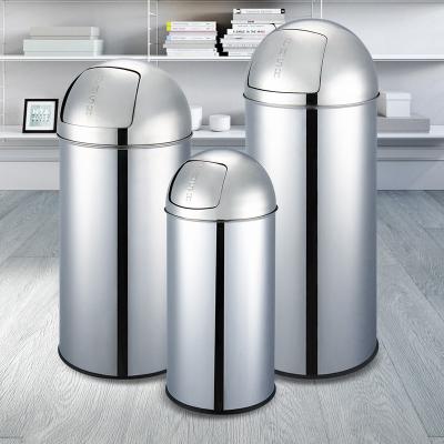 Stainless Steel Round Shaped Dustbin All Size Bin Indoor Kitchen Using Waste Bin indoor Rubbish Bin