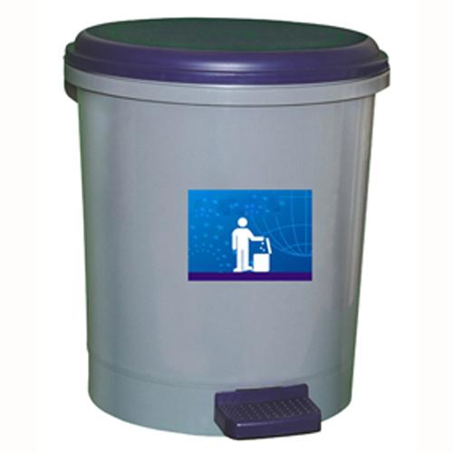 19L Plastic Round Dustbin With Pedal